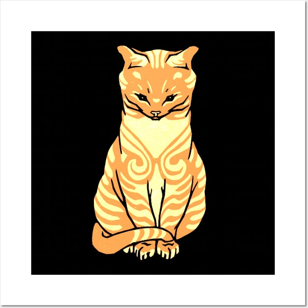 Orange Tabby Cat Wall Art by Heartsake